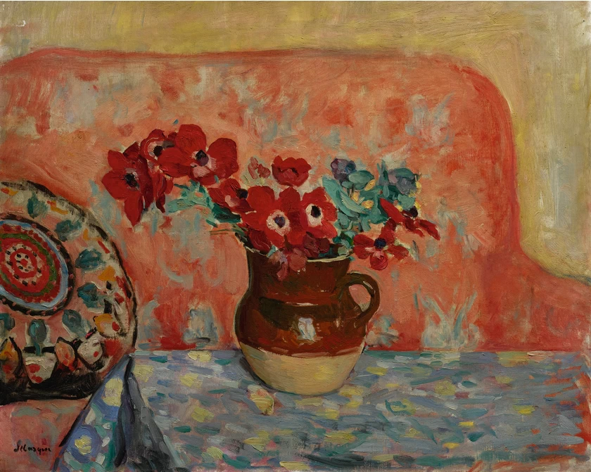 Vaso con anemoni